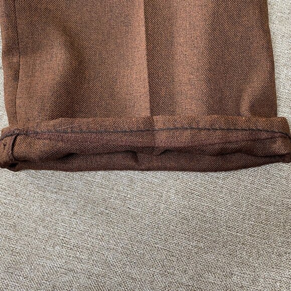 Tony Blake Pleated Dress Pants Men's 38 Brown High Rise Business Office - Picture 8 of 14